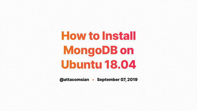 Comment Installer MongoDB Sur Ubuntu 18.04